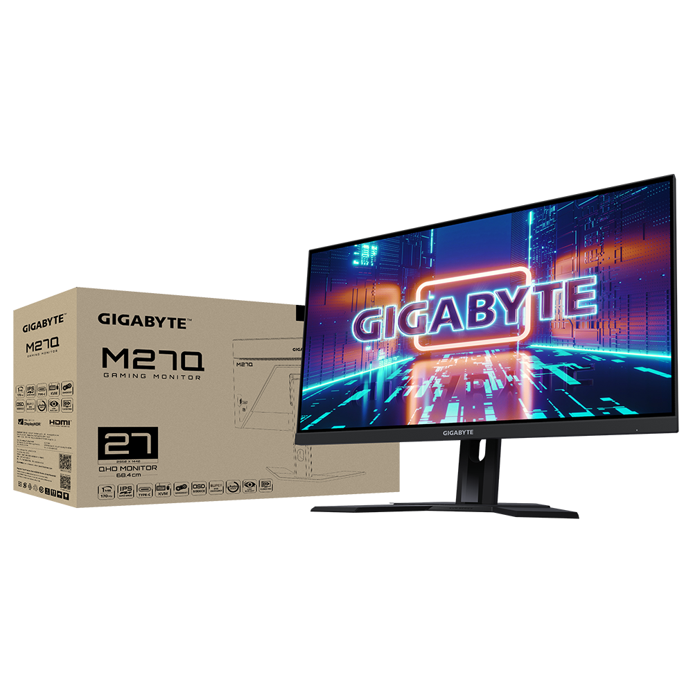 Gigabyte Monitor Gamer 27 Pulgadas M27F 144Hz 1ms KVM USB-C Altura