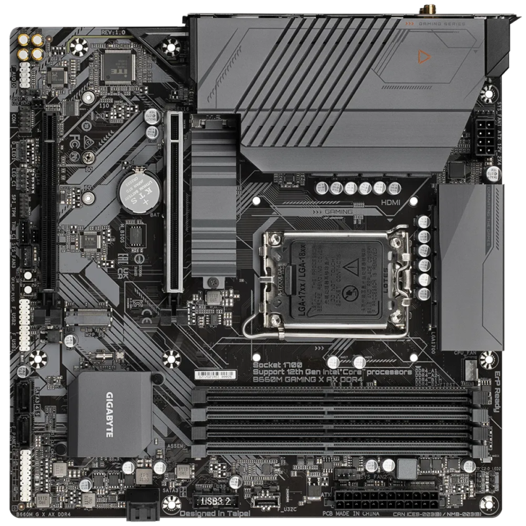 MOTHERBOARD GIGABYTE B660M GAMING X AX DDR4 LGA1700 NomadaWare