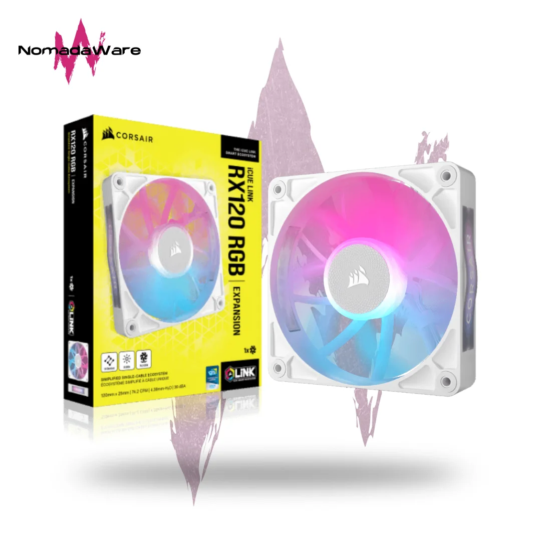 VENTILADOR CORSAIR ICUE LINK RX120 RGB WHITE - Image 2