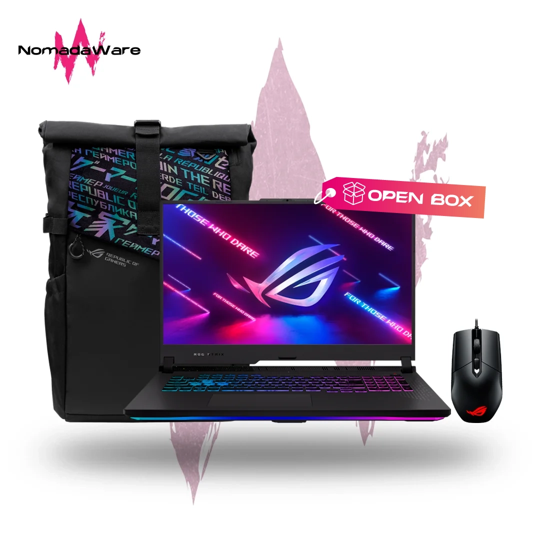 LAPTOP ASUS ROG STRIX G17 G713P RYZEN 9 7845HX +16GB RAM +1TB SSD +RTX 4060 8GB +MOCHILA Y MOUSE - OPEN BOX