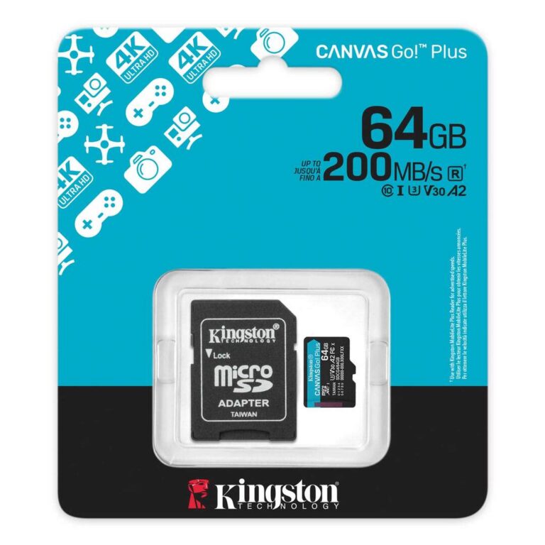 64GB MICROSD KINGSTON CANVAS GO PLUS 200MBS