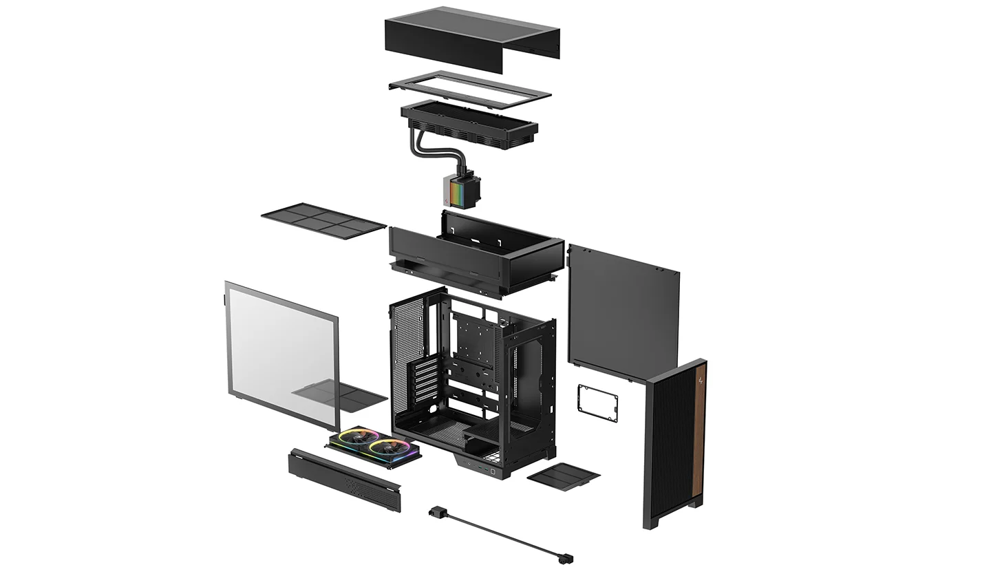 CASE DEEPCOOL CL6600 BLACK 2X FAN - Imagen 13
