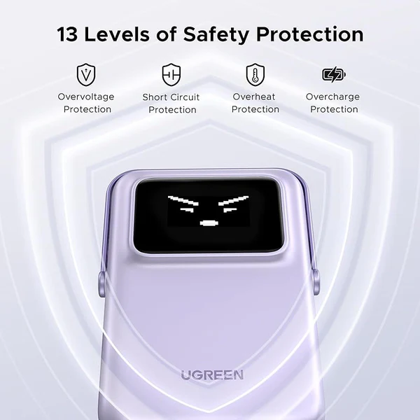 POWER BANK MAGNETICO UGREEN UNO PB572 PURPLE 10000MAH 20W - Imagen 10