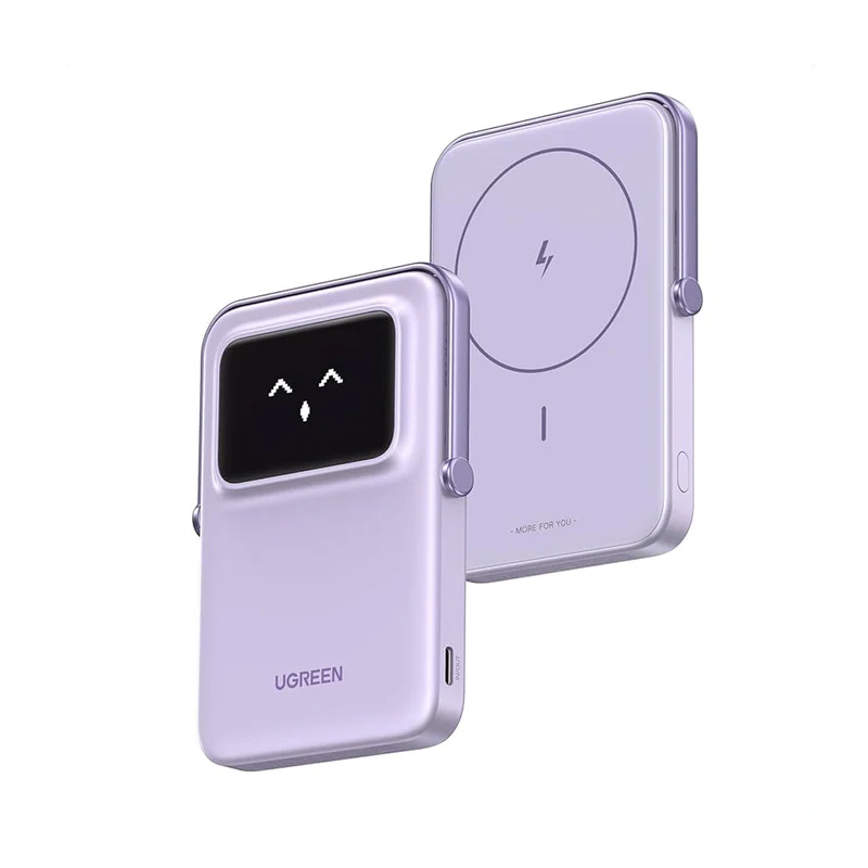 POWER BANK MAGNETICO UGREEN UNO PB572 PURPLE 10000MAH 20W - Imagen 2