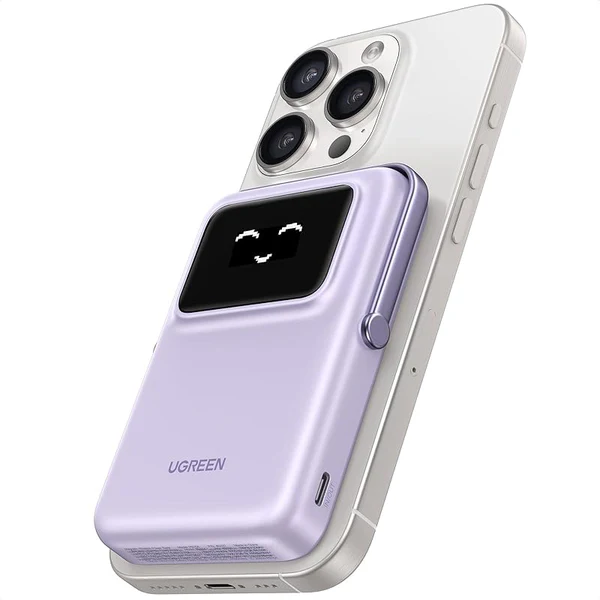POWER BANK MAGNETICO UGREEN UNO PB572 PURPLE 10000MAH 20W - Imagen 3