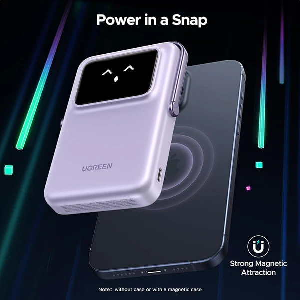 POWER BANK MAGNETICO UGREEN UNO PB572 PURPLE 10000MAH 20W - Imagen 8
