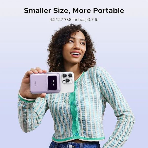 POWER BANK MAGNETICO UGREEN UNO PB572 PURPLE 10000MAH 20W - Imagen 9