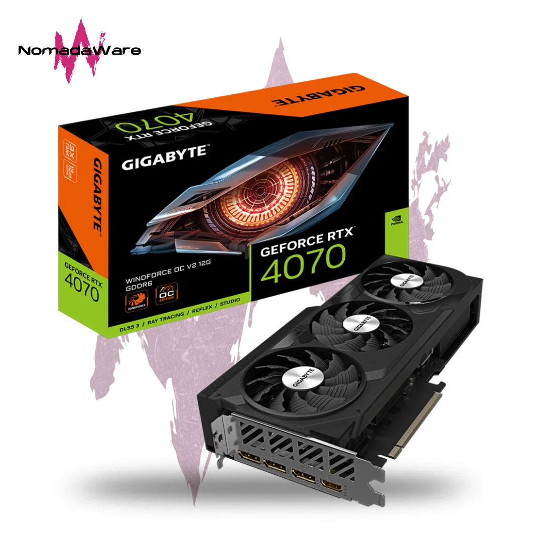 NomadaWare_Tarjeta_de_video_Gigabyte_Windforce_V2_RTX_4070_12GB_OC Gigabyte Windforce V2 RTX 4070 12GB OC
