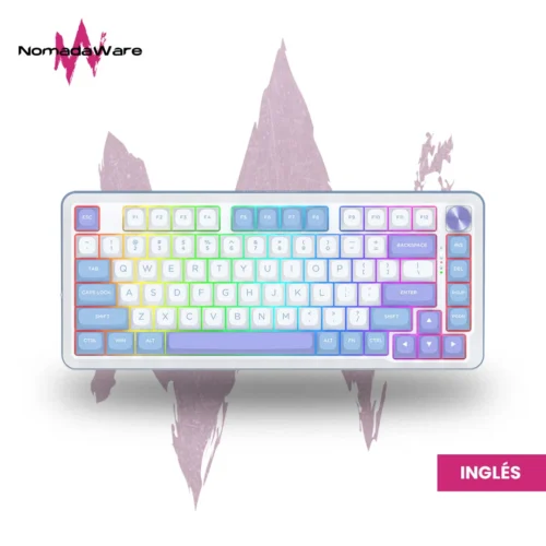 REDRAGON CYRUS PRO K681WBP LILA/BLANCO SWICHT PRE-LUBED