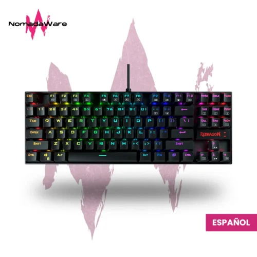 TECLADO REDRAGON KUMARA K552 RGB BLACK SWITCH RED