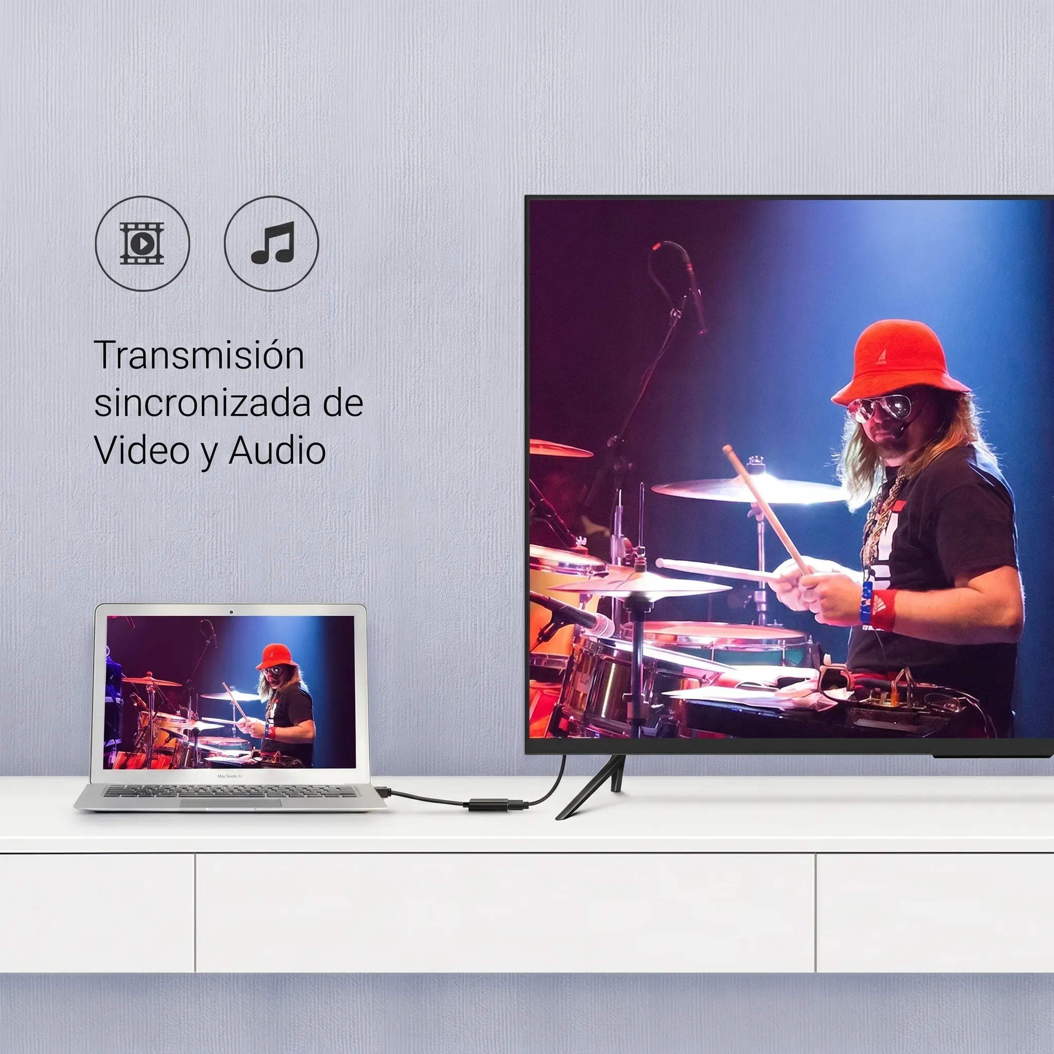 ADAPTADOR DISPLAY PORT MACHO A HDMI HEMBRA UGREEN MM137 - Imagen 5