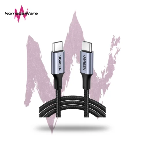 CABLE TRENZADO USB C UGREEN 90120 BLACK 100W 3M