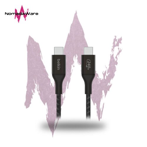 CABLE USB C TRENZADO 2M BELKIN BOOSTCHARGE 240W BLACK