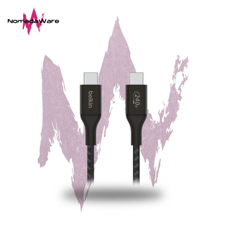CABLE USB C TRENZADO 2M BELKIN BOOSTCHARGE 240W BLACK