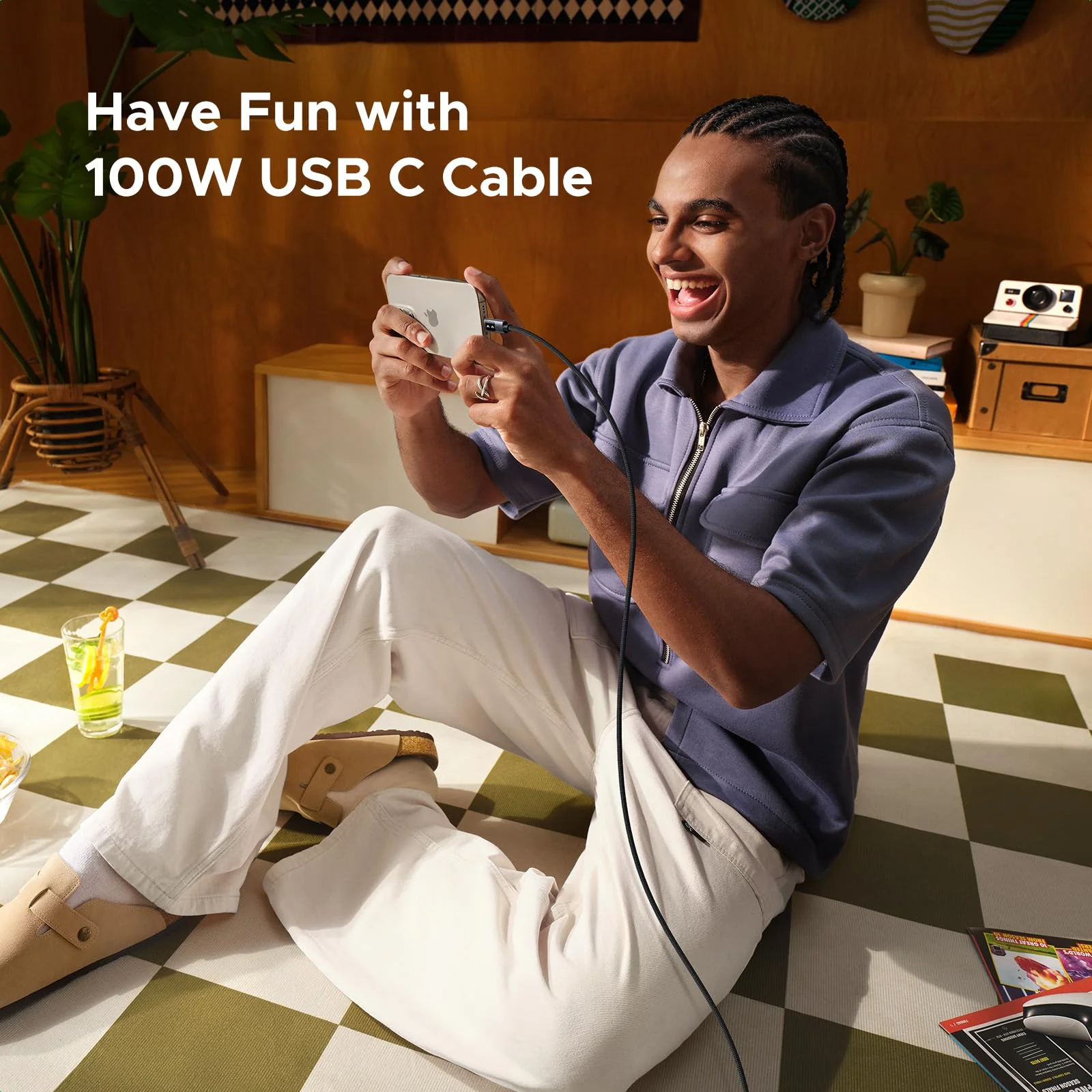 CABLE USB C UGREEN UNO L509 BLACK 100W 3M - Imagen 9