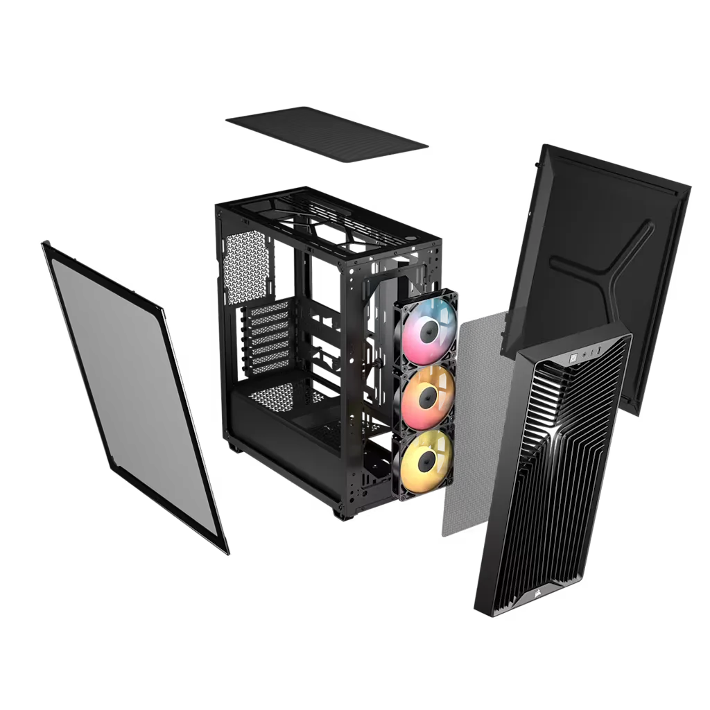 CASE CORSAIR 3200D RS ARGB BLACK 3X FAN - Imagen 4