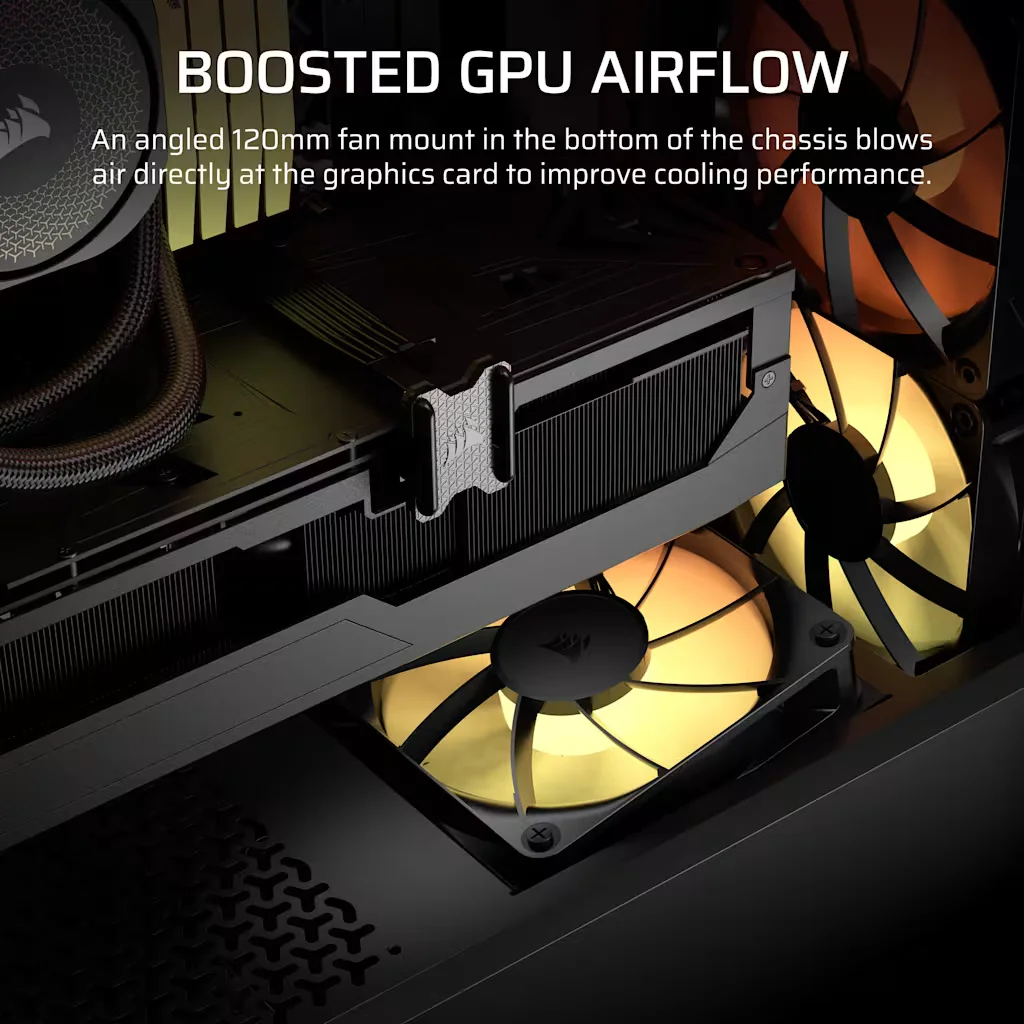 CASE CORSAIR 3200D RS ARGB BLACK 3X FAN - Imagen 7