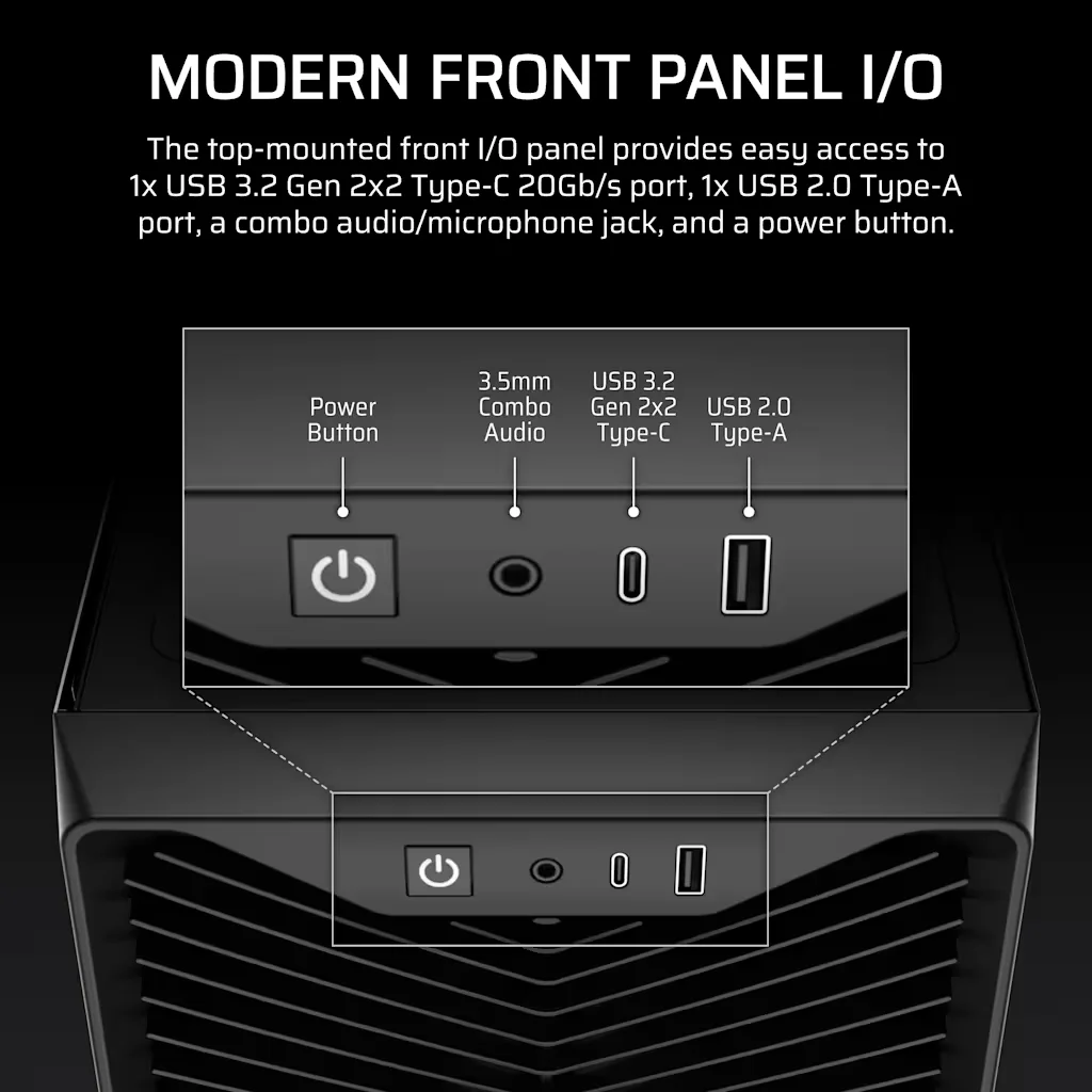 CASE CORSAIR 3200D RS ARGB BLACK 3X FAN - Imagen 11