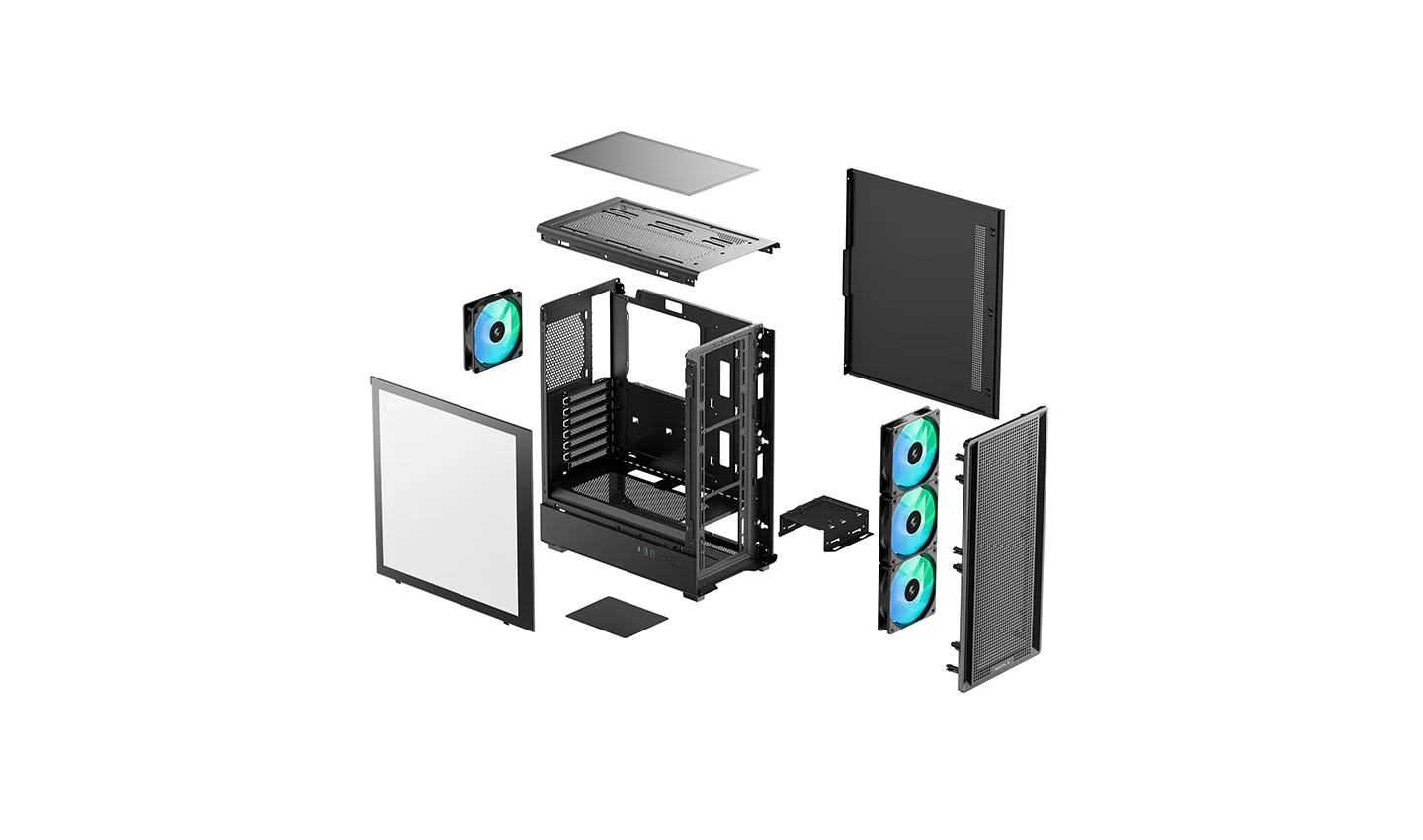 CASE DEEPCOOL CC550 4F BLACK 4X FAN - Imagen 12