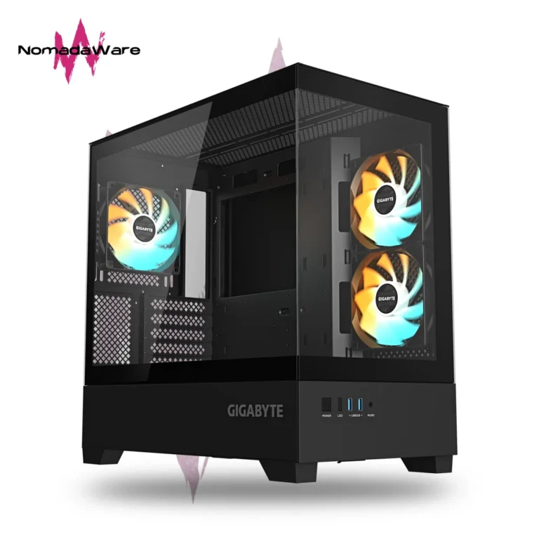 CASE GIGABYTE C201P BLACK + 3 VENTILADORES