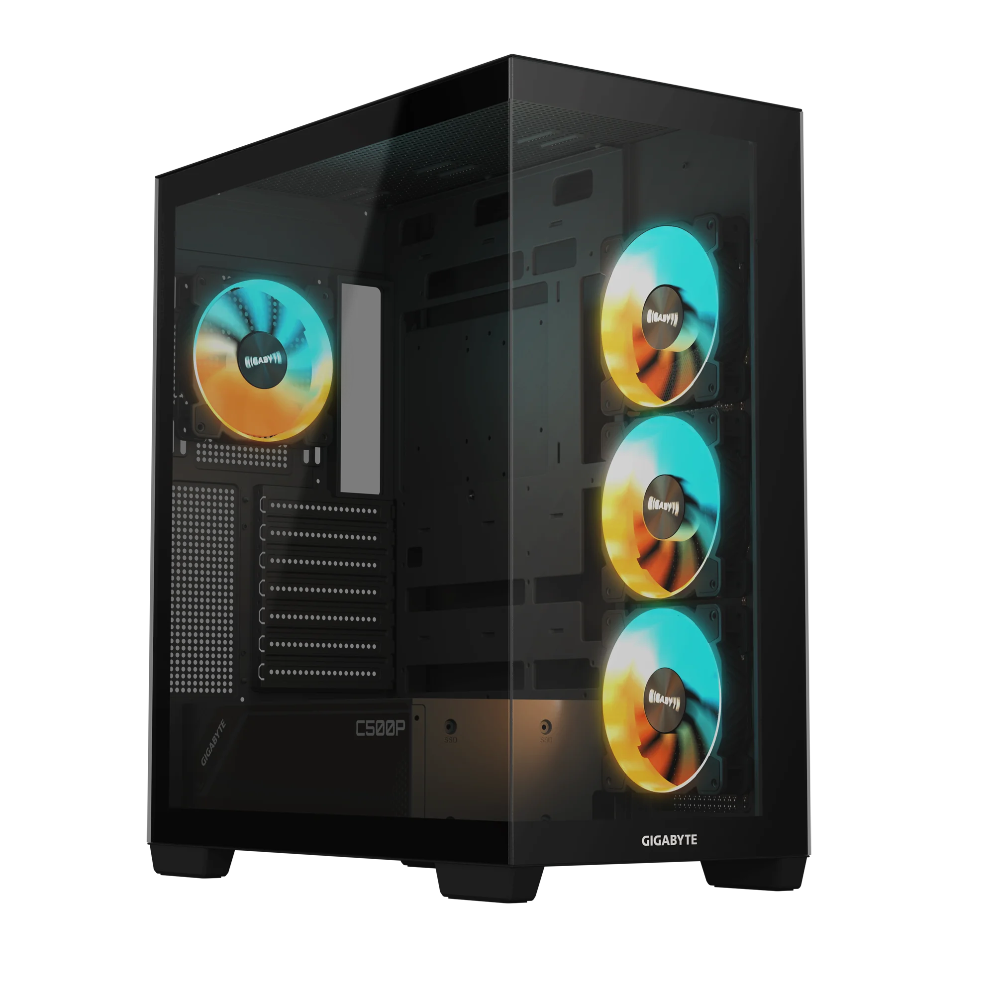 CASE GIGABYTE C500P STEALTH BLACK 4X FAN - Imagen 2