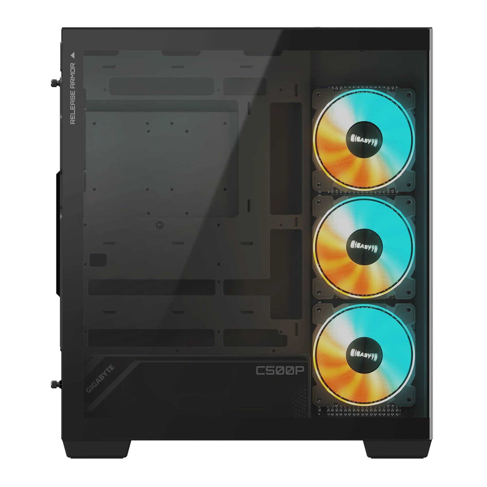 CASE GIGABYTE C500P STEALTH BLACK 4X FAN - Imagen 4