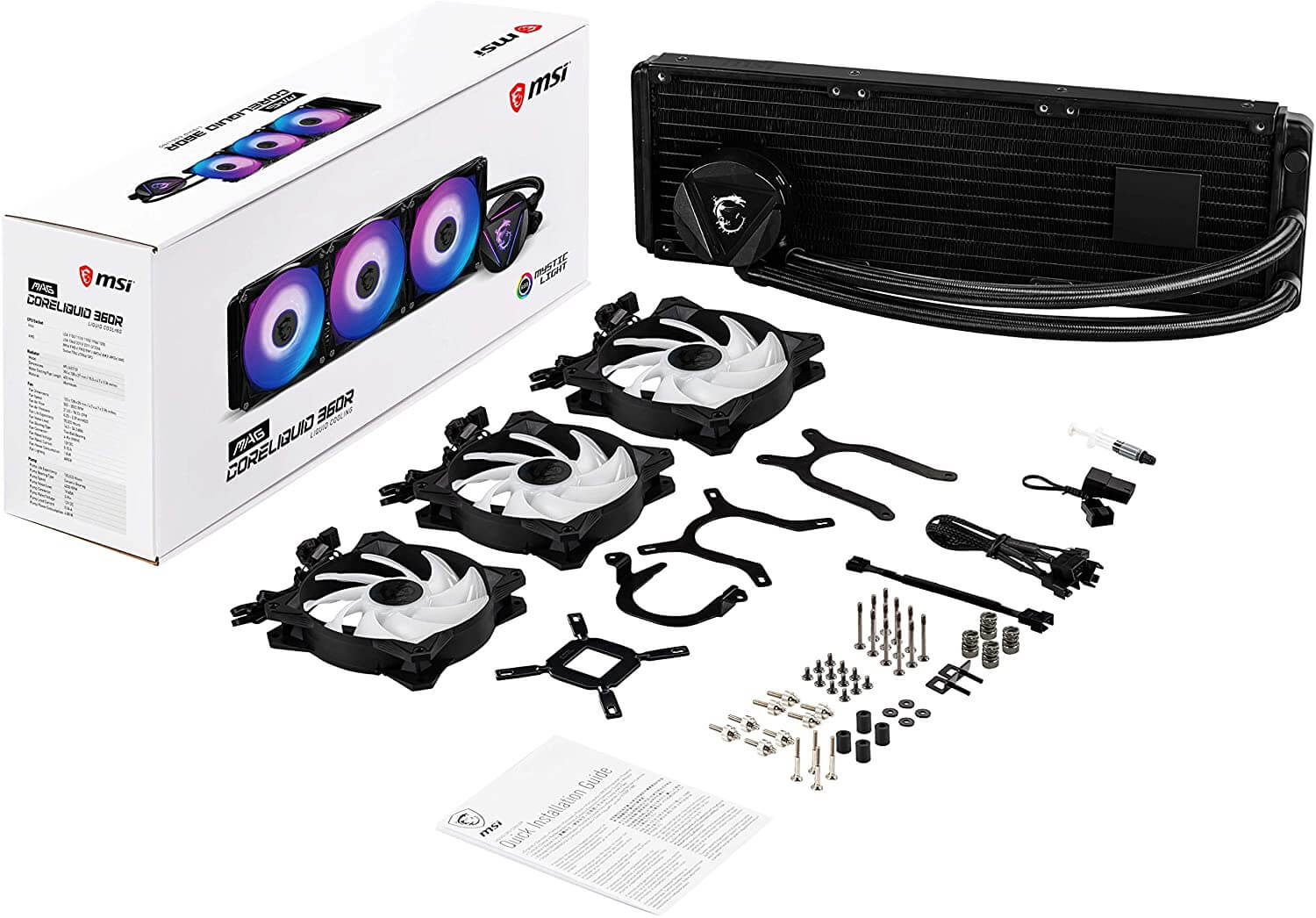 COOLER MSI MAG CORELIQUID 360R RGB 360MM INTEL AMD - Image 4