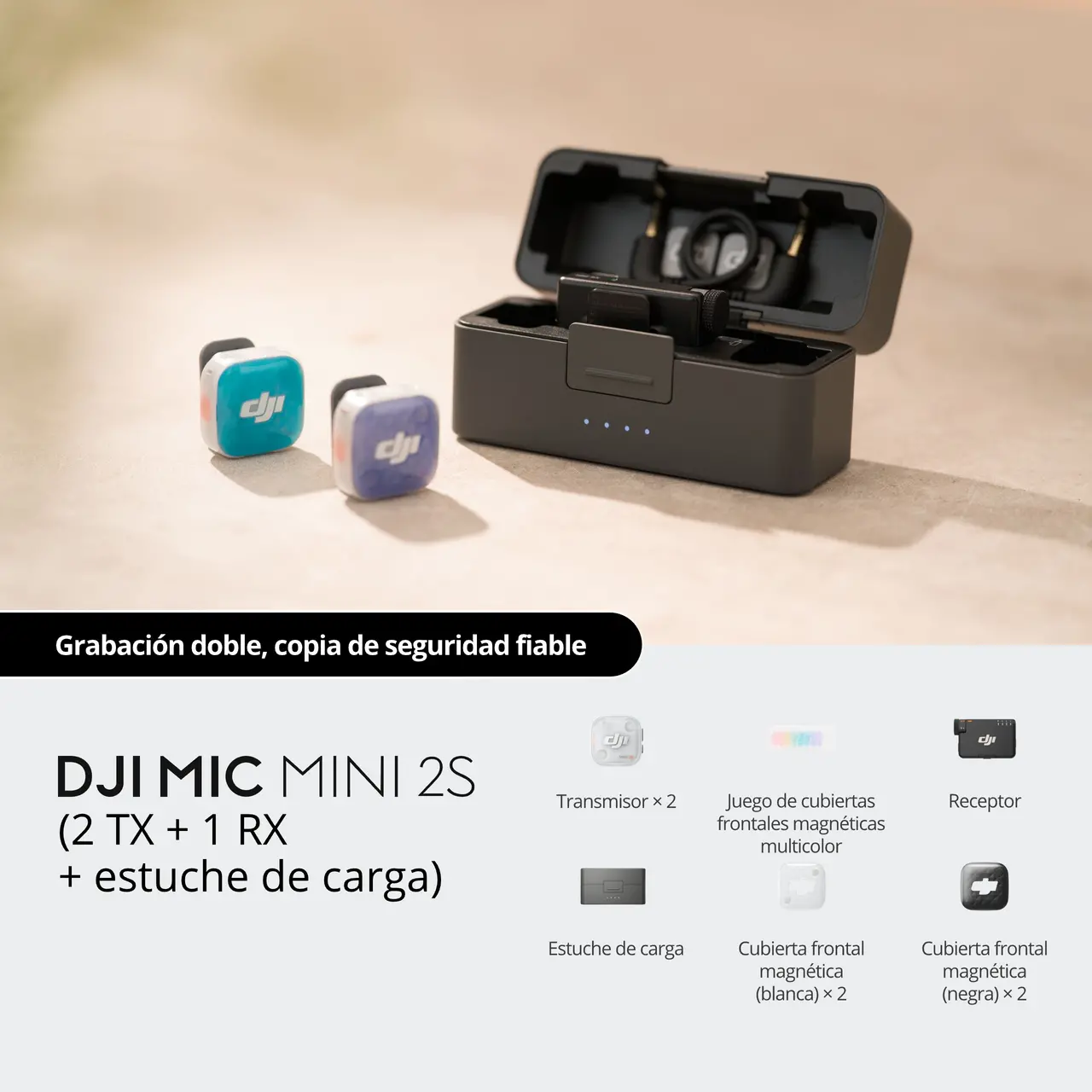 DJI MIC MINI 2S (2 TX + 1 RX +CHARGING CASE) - Imagen 4