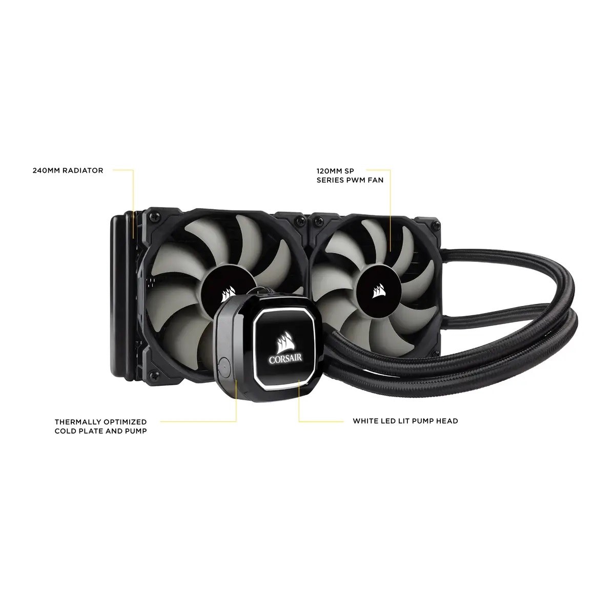 COOLER CORSAIR H100X 240MM ENFRIAMIENTO LIQUIDO AMD INTEL - Image 3