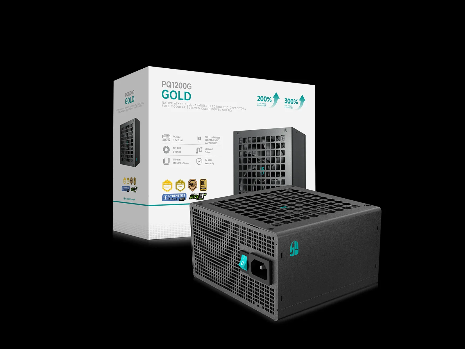 FUENTE DE PODER DEEPCOOL GAMER STORM PQ1200G 80+ GOLD ATX 3.1 PCIE 5.1 - Imagen 11