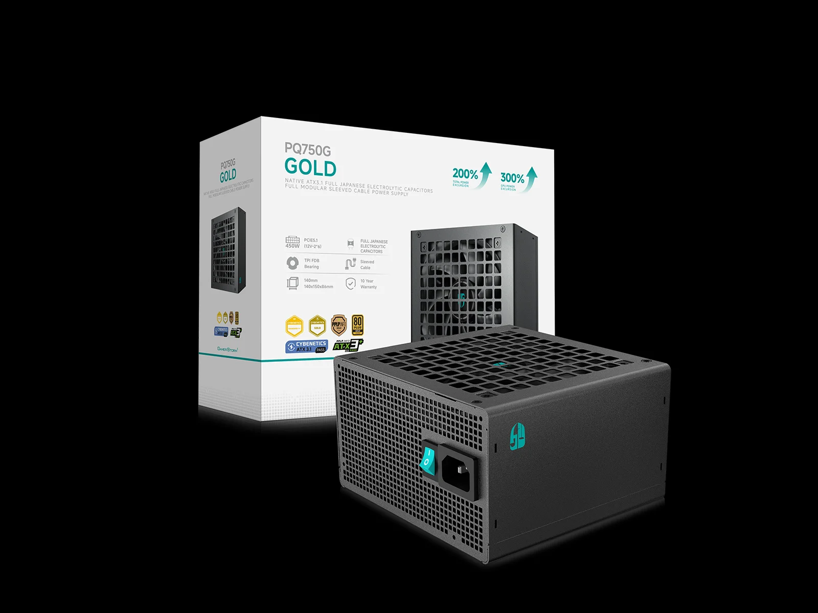 FUENTE DE PODER DEEPCOOL GAMER STORM PQ750G 80+ GOLD ATX 3.1 PCIE 5.1 - Imagen 11