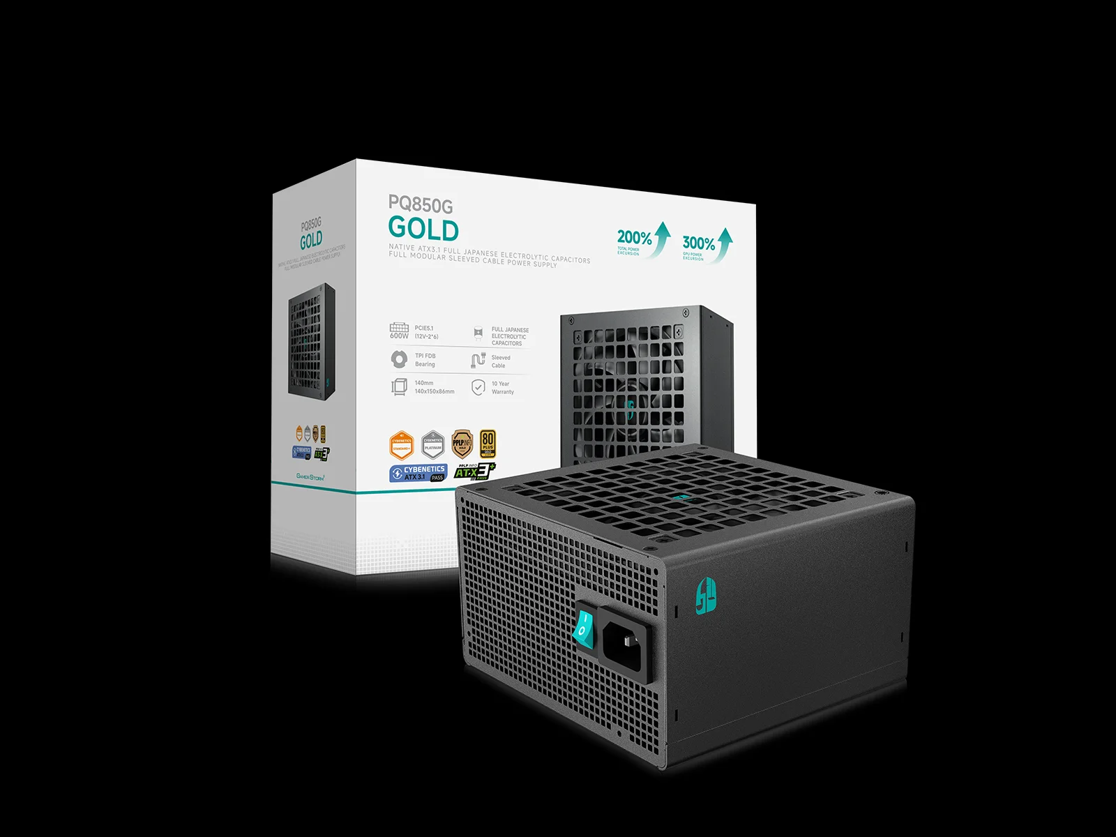 FUENTE DE PODER DEEPCOOL GAMER STORM PQ850G 80+ GOLD ATX 3.1 PCIE 5.1 - Imagen 11