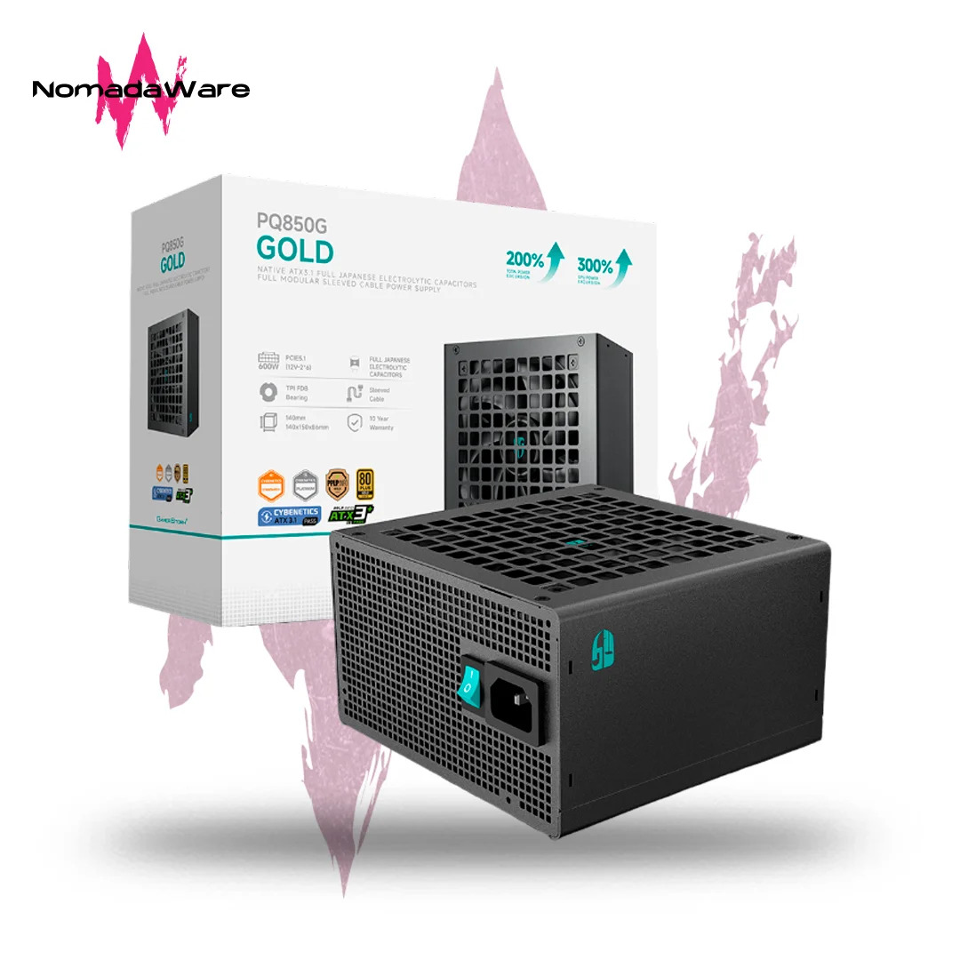 FUENTE DE PODER DEEPCOOL GAMER STORM PQ850G 80+ GOLD ATX 3.1 PCIE 5.1
