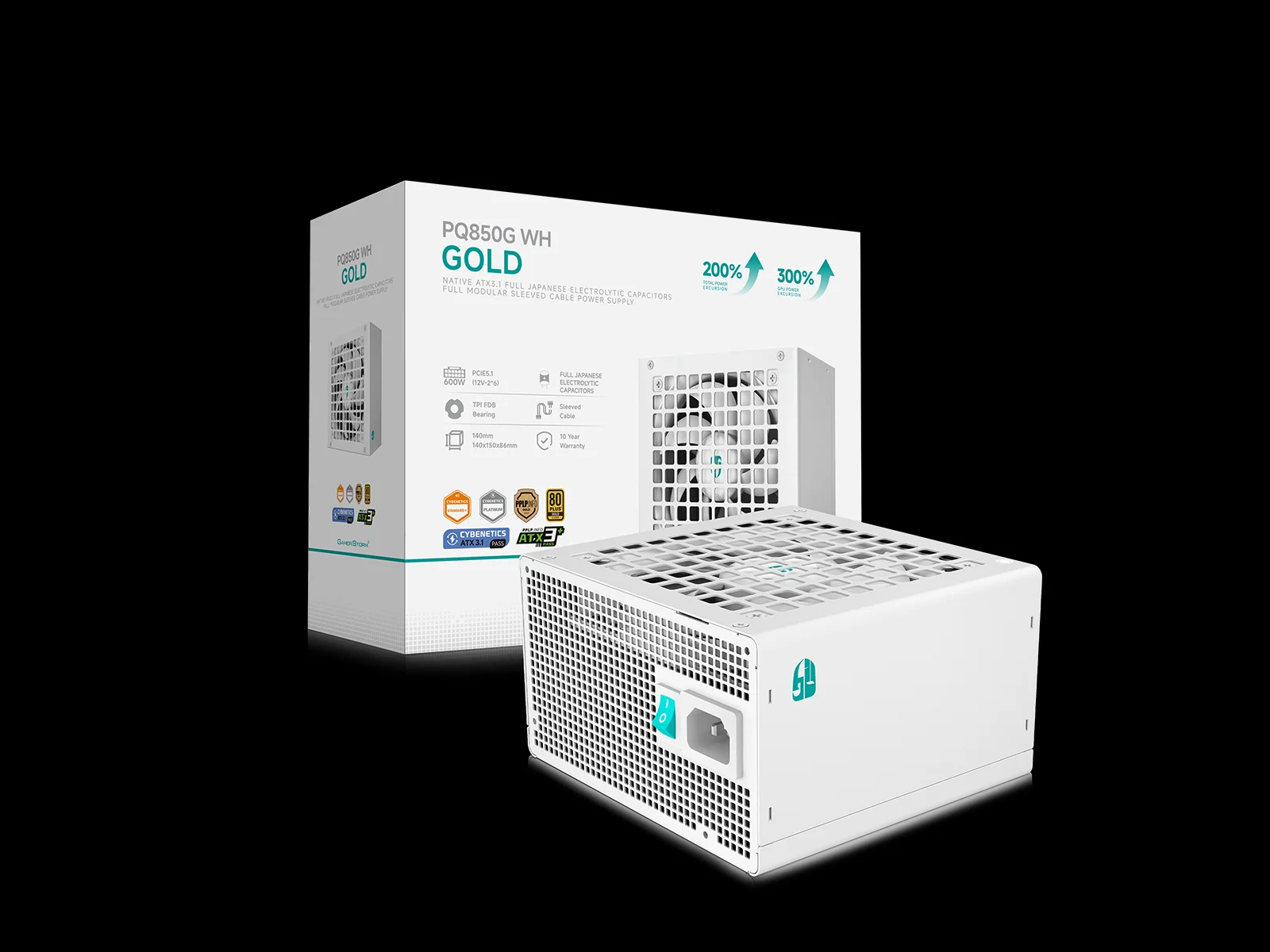FUENTE DE PODER DEEPCOOL GAMER STORM PQ850G WHITE 80+ GOLD ATX 3.1 PCIE 5.1 - Imagen 11