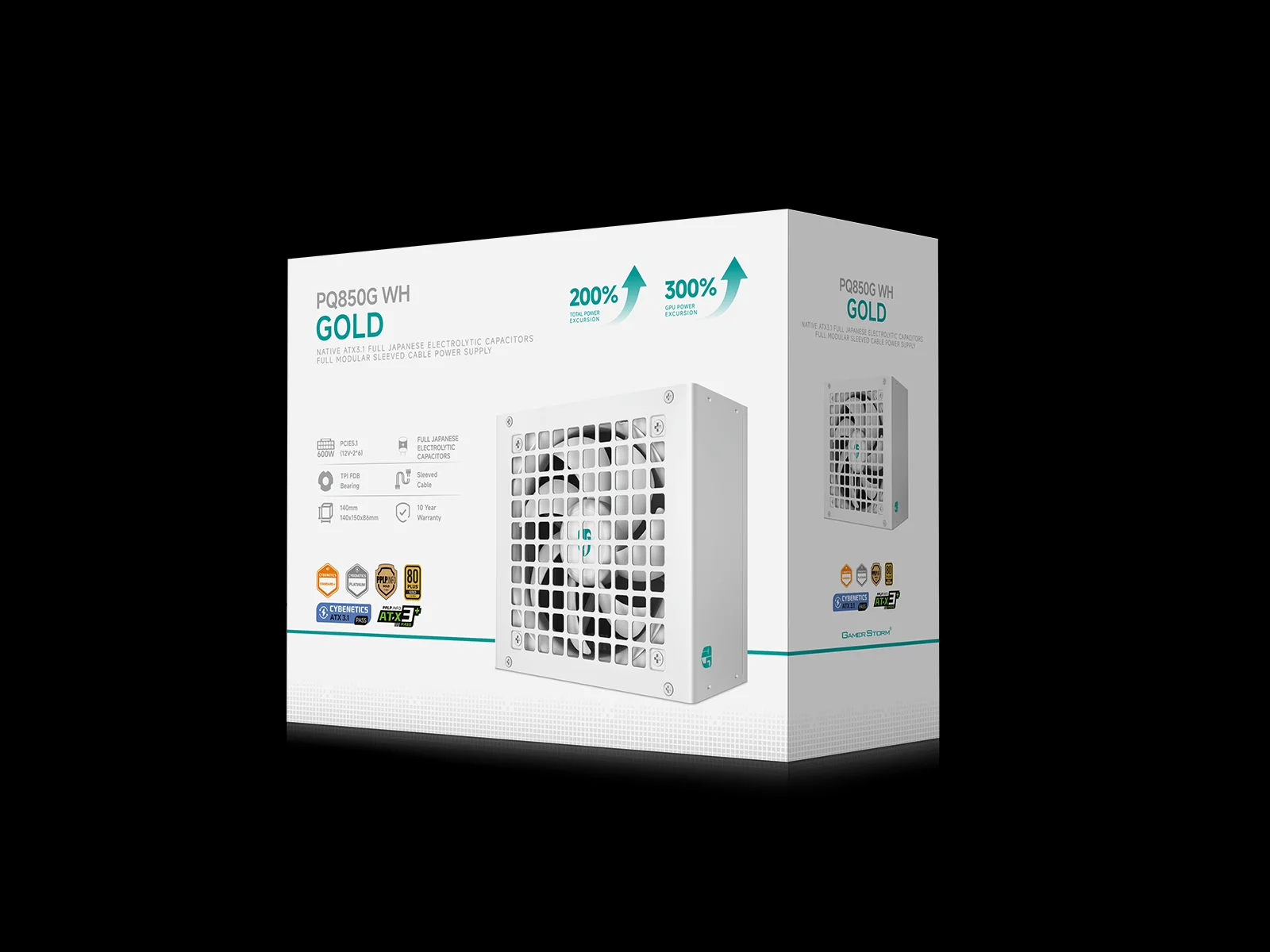 FUENTE DE PODER DEEPCOOL GAMER STORM PQ850G WHITE 80+ GOLD ATX 3.1 PCIE 5.1 - Imagen 10