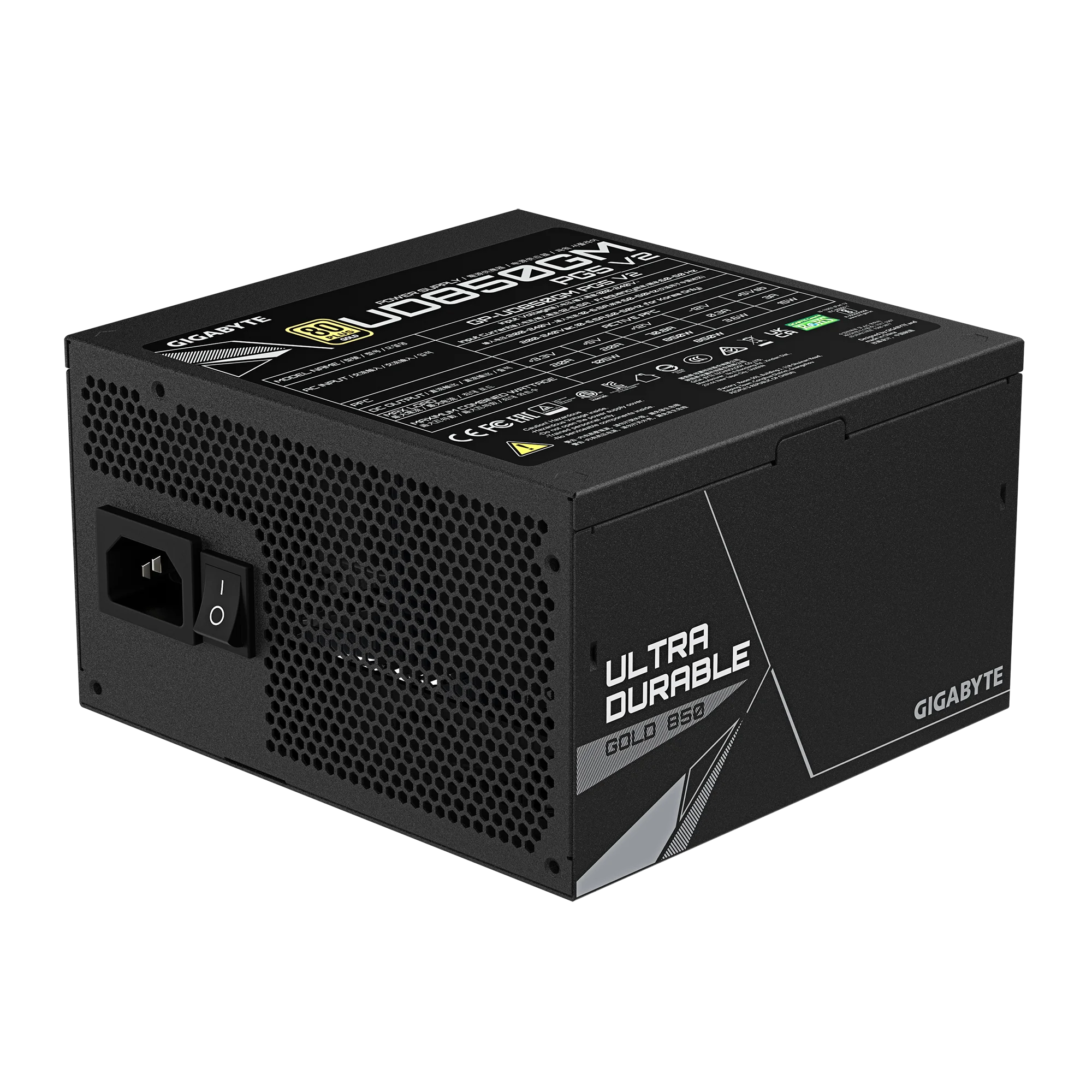 FUENTE DE PODER GIGABYTE UD V2 850W 80+ GOLD PCIE 5.1 ATX 3.1 - Imagen 4