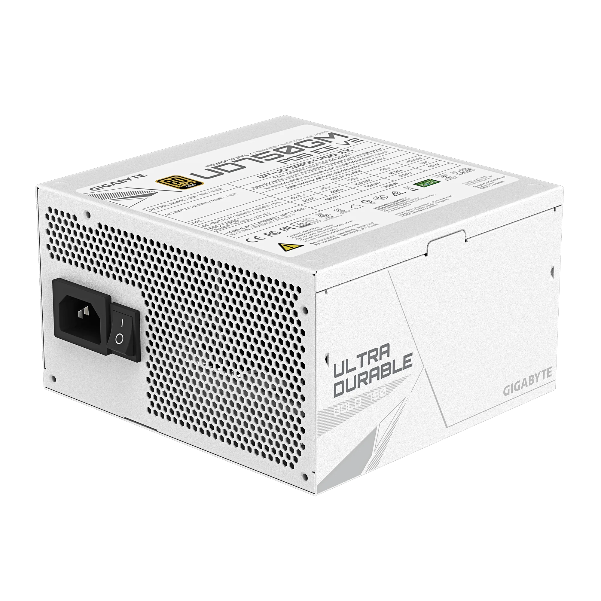 FUENTE DE PODER GIGABYTE UD ICE V2 750W 80+ GOLD PCIE 5.1 ATX 3.1 - Imagen 5
