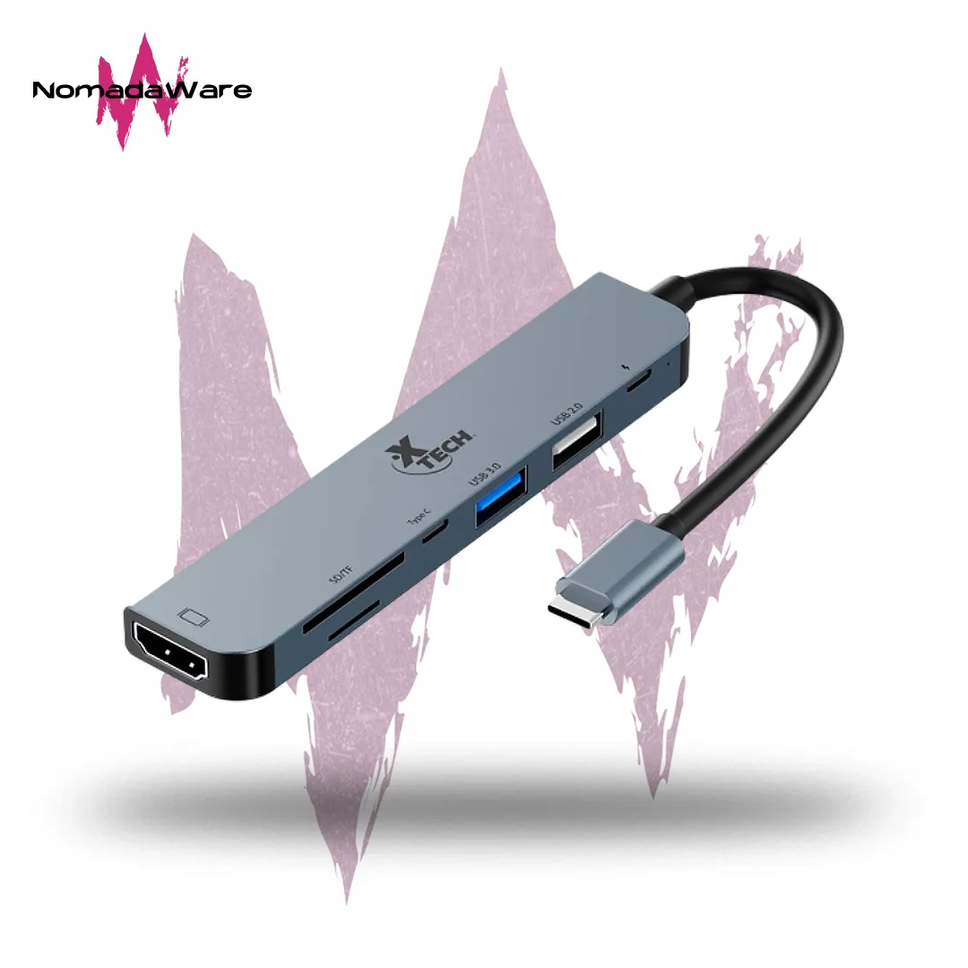 NomadaWare_hub_usb_c_xtech_xtc_571_multipuerto_7_en_1 HUB Xtech XTC-571