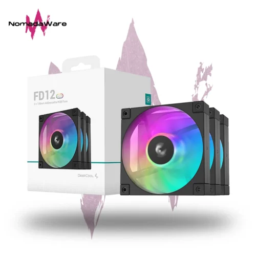 KIT DE VENTILADORES DEEPCOOL FD12 ARGB 120MM BLACK