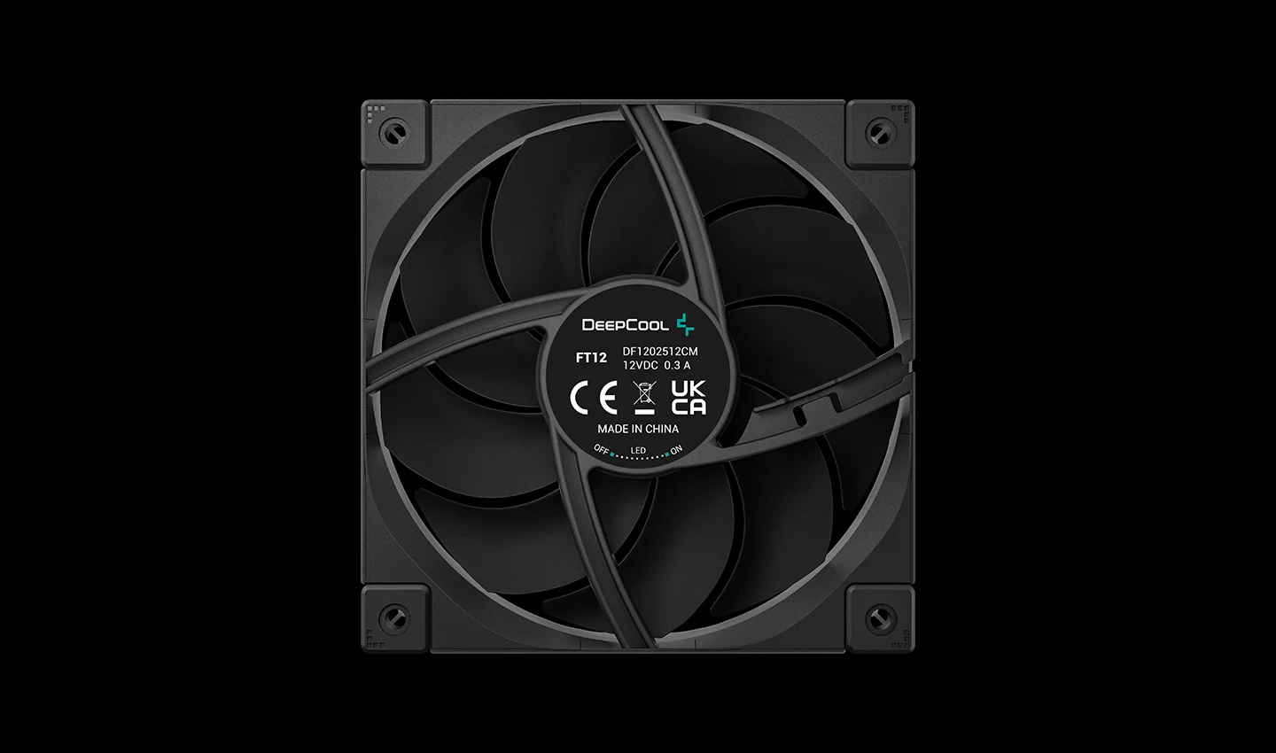 KIT DE VENTILADORES DEEPCOOL FT12 ARGB BLACK 120MM - Imagen 4