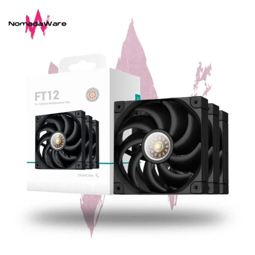 KIT DE VENTILADORES DEEPCOOL FT12 ARGB BLACK 120MM