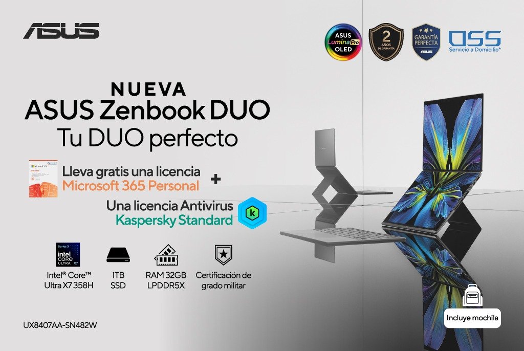 LAPTOP ASUS ZENBOOK DUO UX8407A - Imagen 2