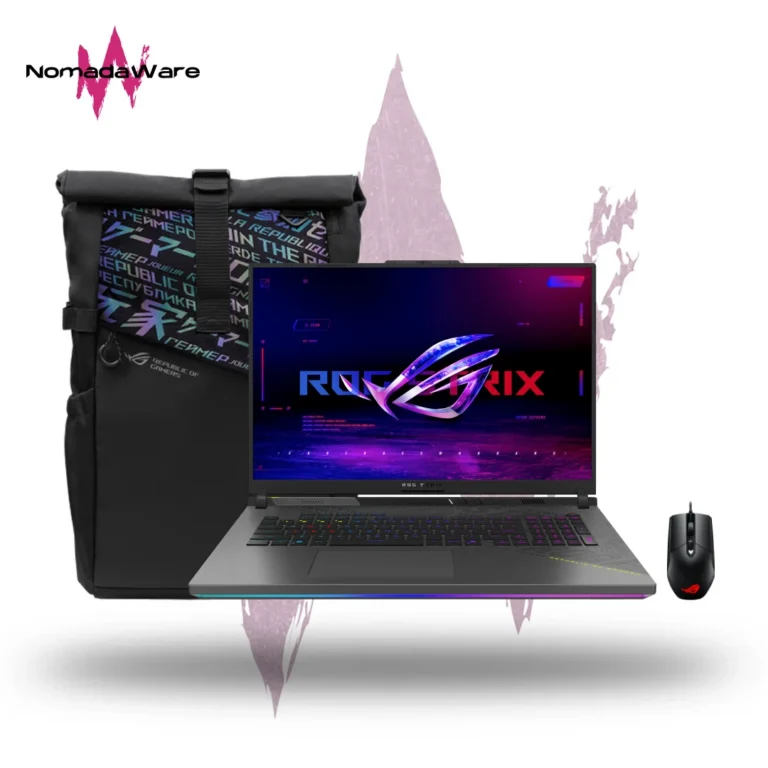 LAPTOP ASUS ROG STRIX G18 G814F RYZEN 9 9955HX +32G RAM +1TB SSD +RTX 5070 8GB +MOCHILA Y MOUSE
