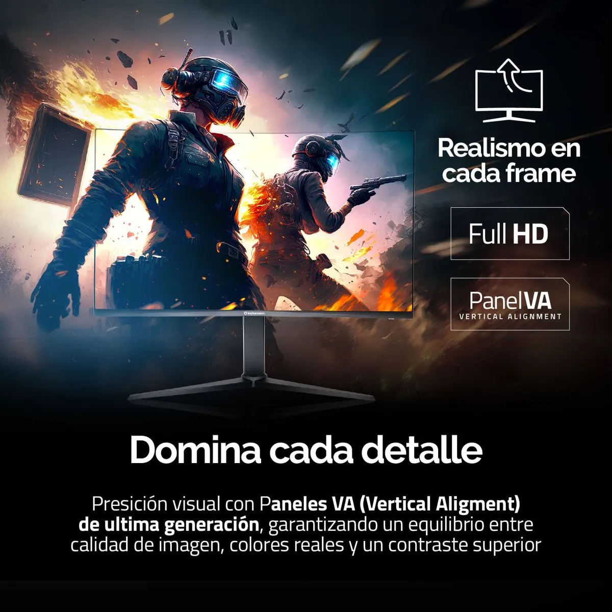MONITOR CURVO INDURAMA 32 FHD 1080P VA 180HZ 5MS - Imagen 6