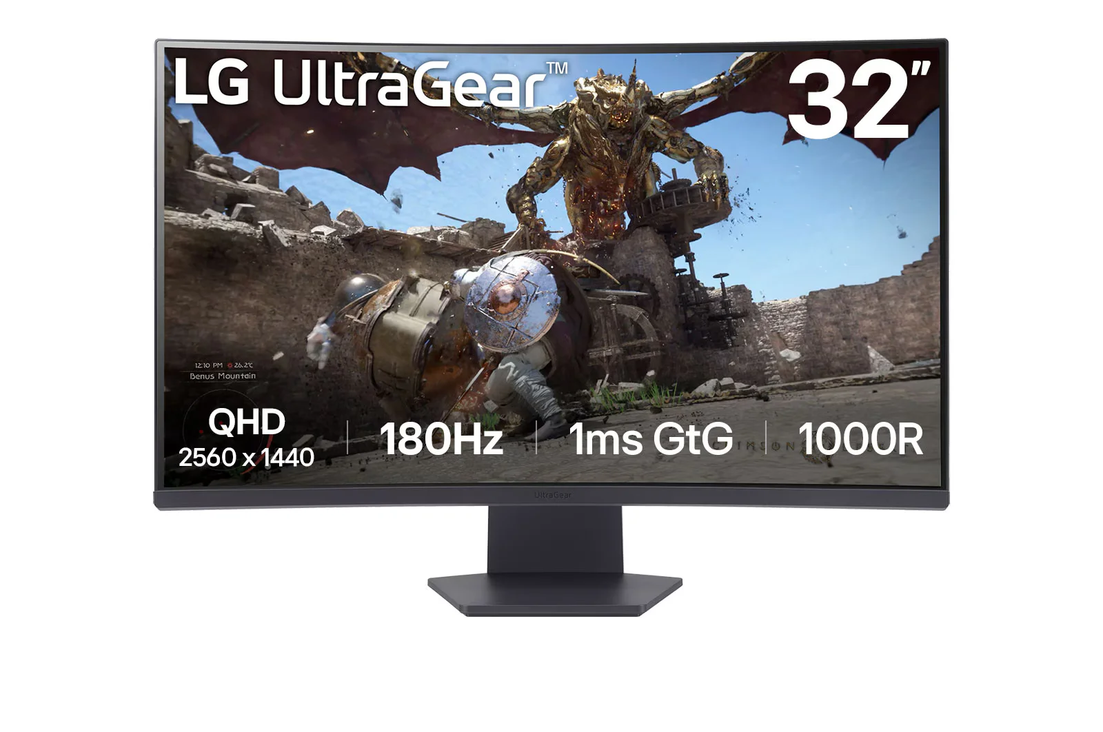 ONITOR CURVO LG ULTRAGEAR 32GS60QC-B QHD IPS HDR 180HZ 1MS - Imagen 2
