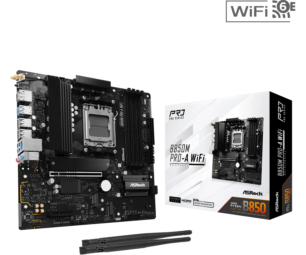 MOTHERBOARD ASROCK B850M PRO-A WIFI AM5 - Imagen 6