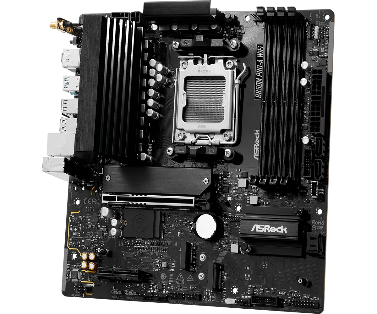 MOTHERBOARD ASROCK B850M PRO-A WIFI AM5 - Imagen 2