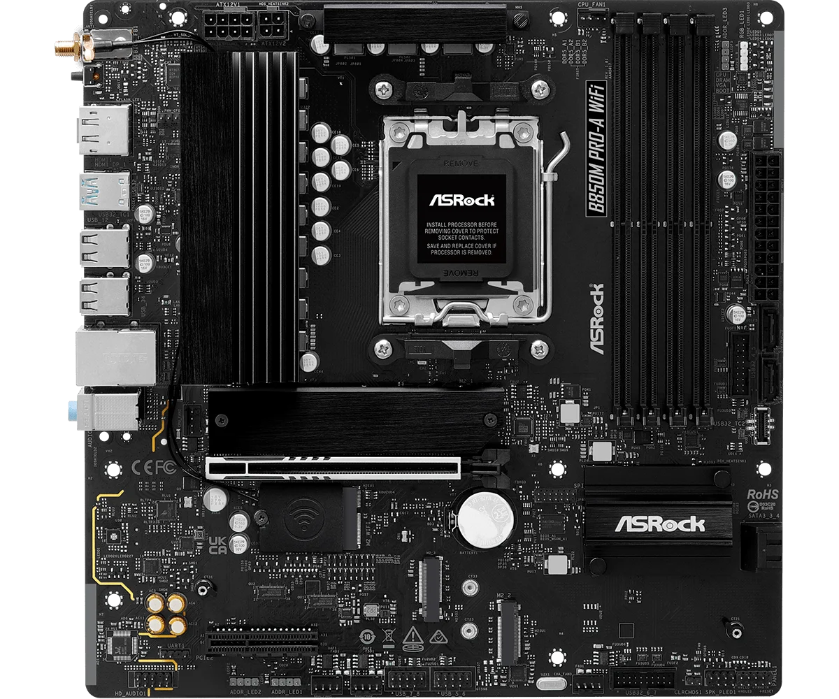 MOTHERBOARD ASROCK B850M PRO-A WIFI AM5 - Imagen 4