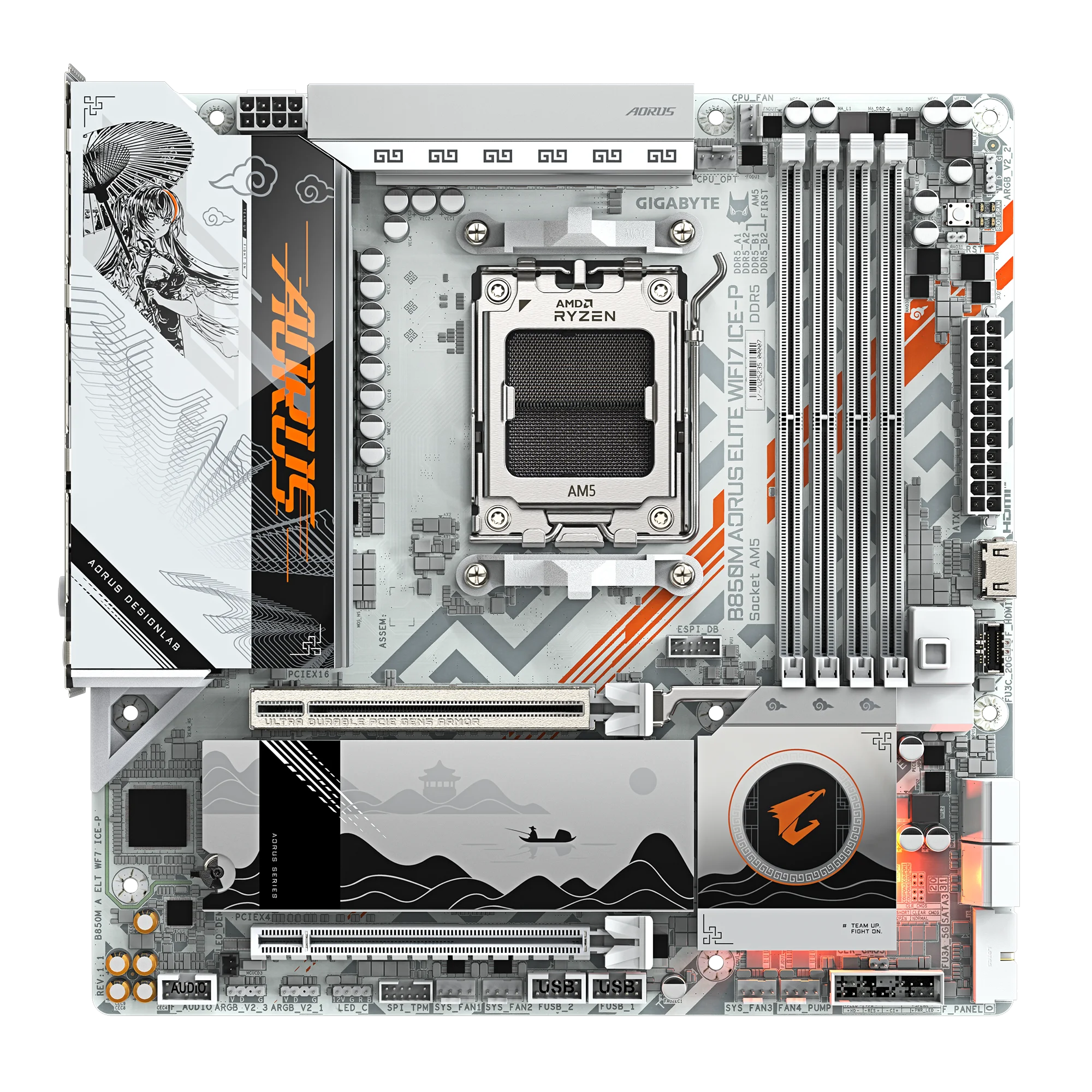 MOTHERBORAD GIGABYTE B850M AORUS ELITE WIFI7 ICE-P - Image 4