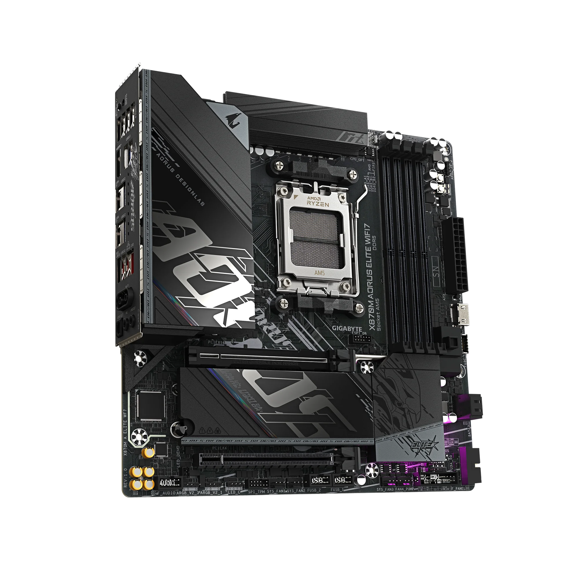 MOTHERBOARD GIGABYTE X870M AORUS ELITE WIFI7 AM5 - Imagen 5